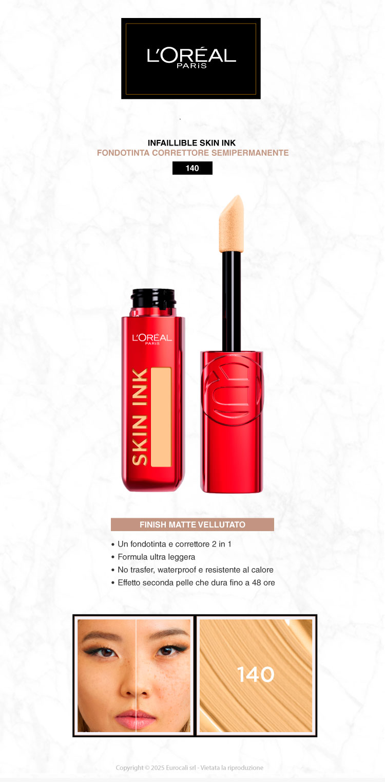 L'Oréal Paris Skin Ink fondotinta correttore 2in1 semipermanente