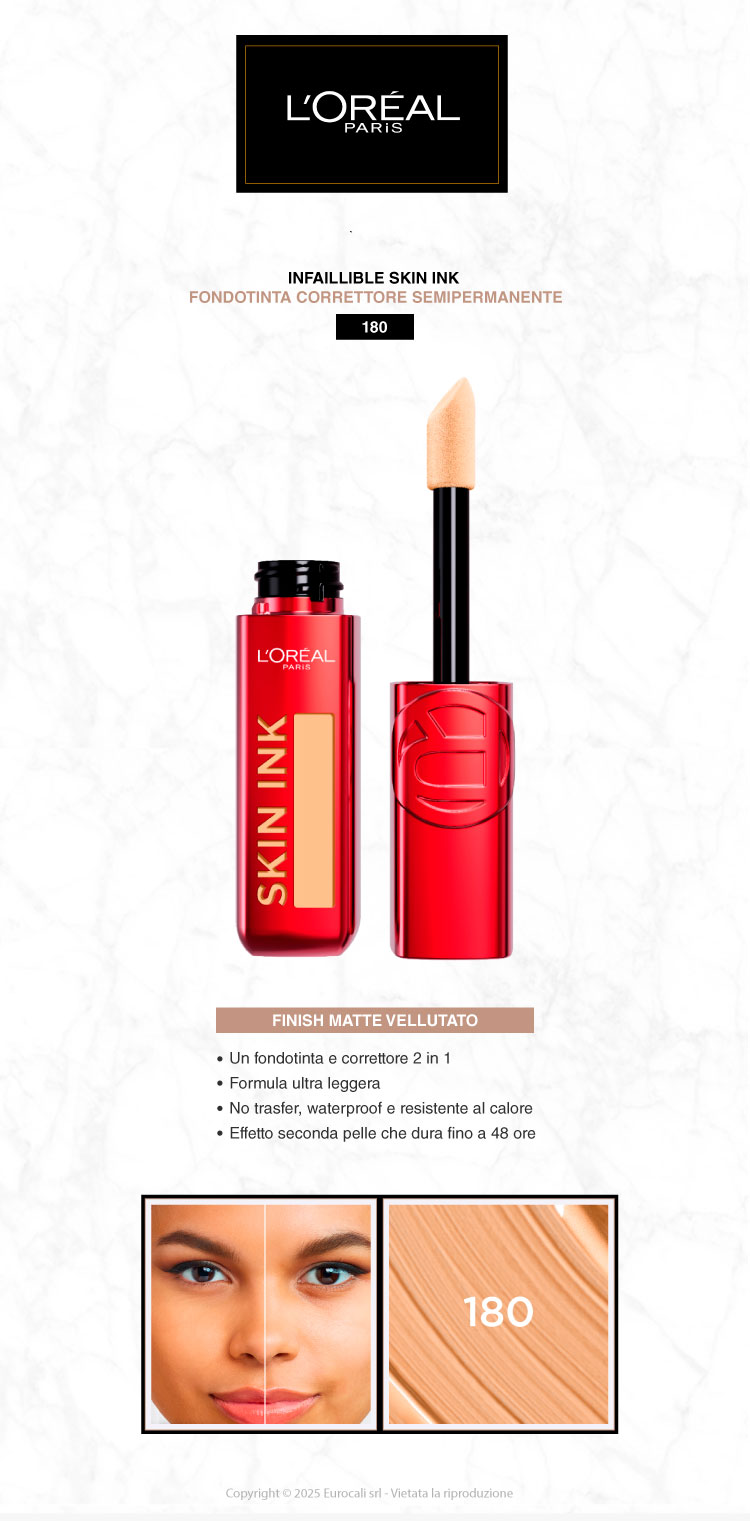 L'Oréal Paris Skin Ink fondotinta correttore 2in1 semipermanente