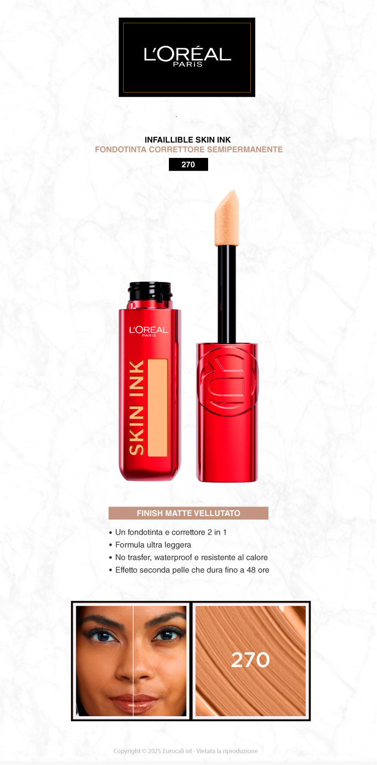 L'Oréal Paris Skin Ink fondotinta correttore 2in1 semipermanente