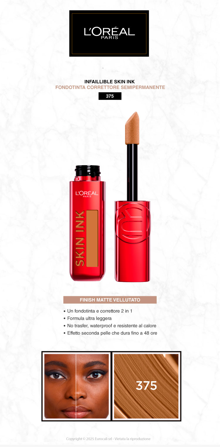 L'Oréal Paris Skin Ink fondotinta correttore 2in1 semipermanente