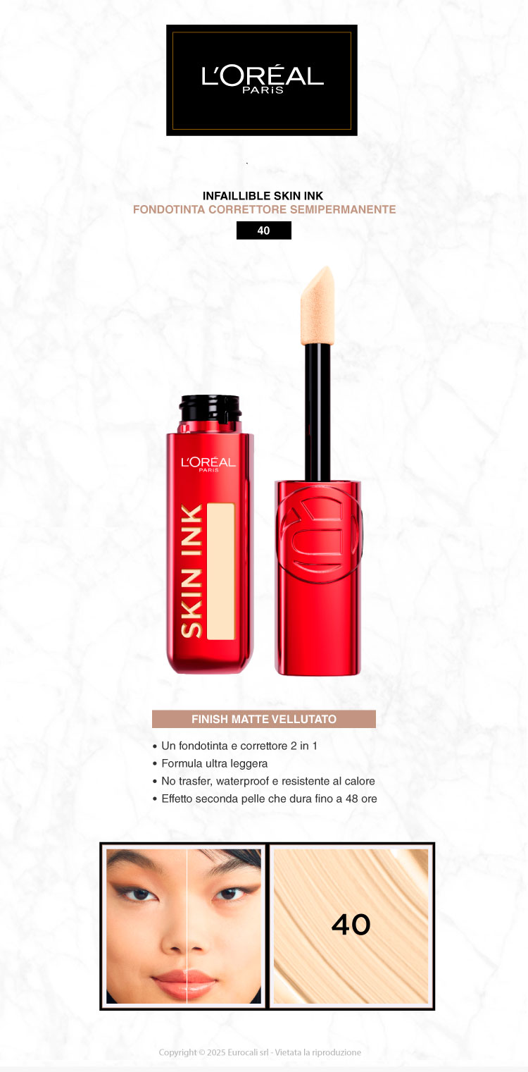 L'Oréal Paris Skin Ink fondotinta correttore 2in1 semipermanente