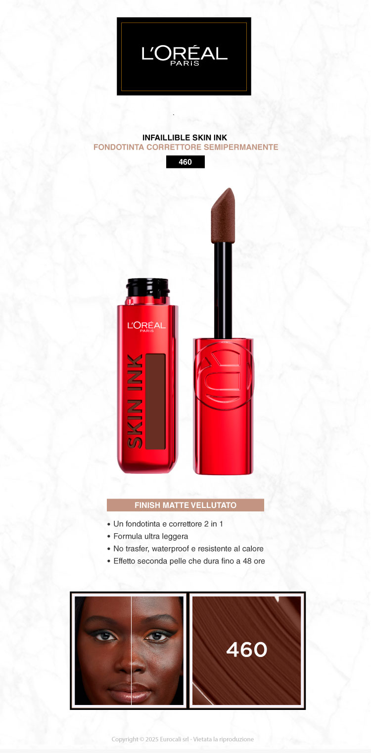 L'Oréal Paris Skin Ink fondotinta correttore 2in1 semipermanente