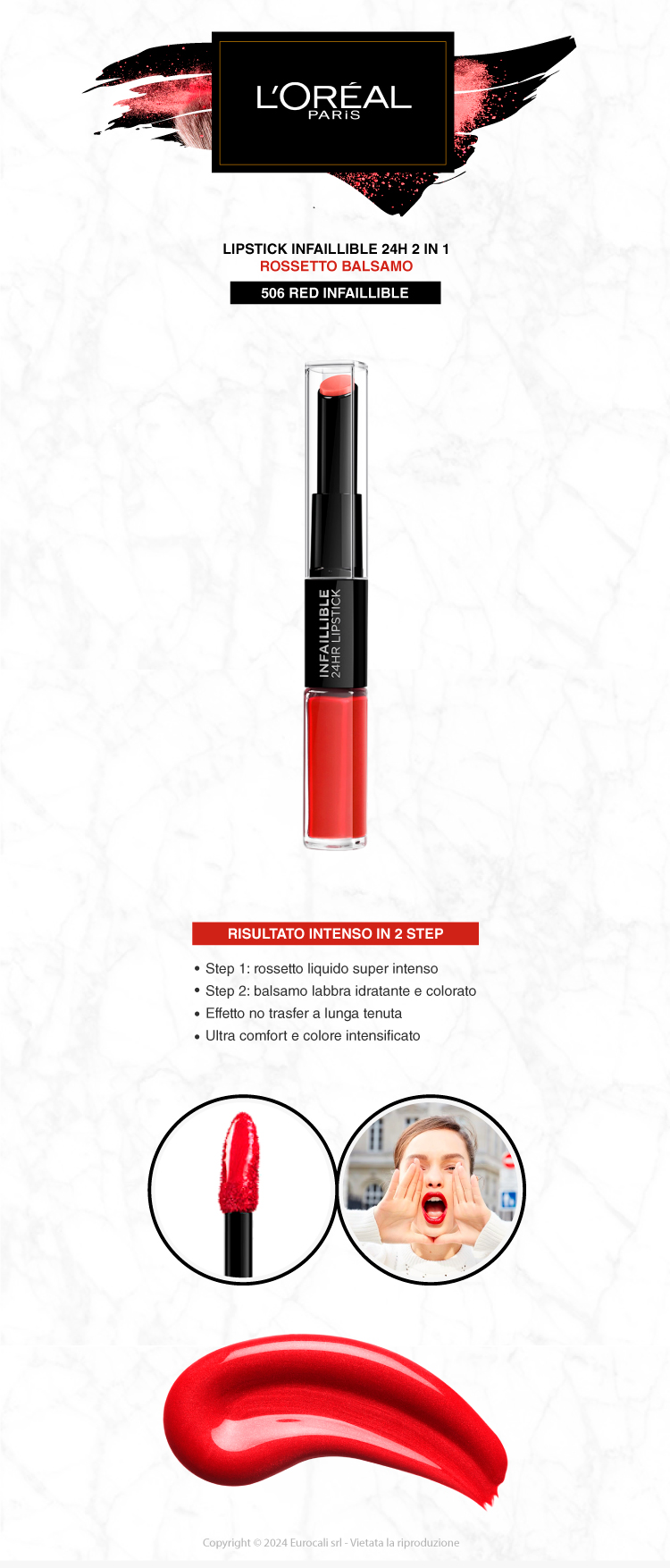 L'Oréal Paris Infaillible 24HR Lipstick 506 Red Infaillible