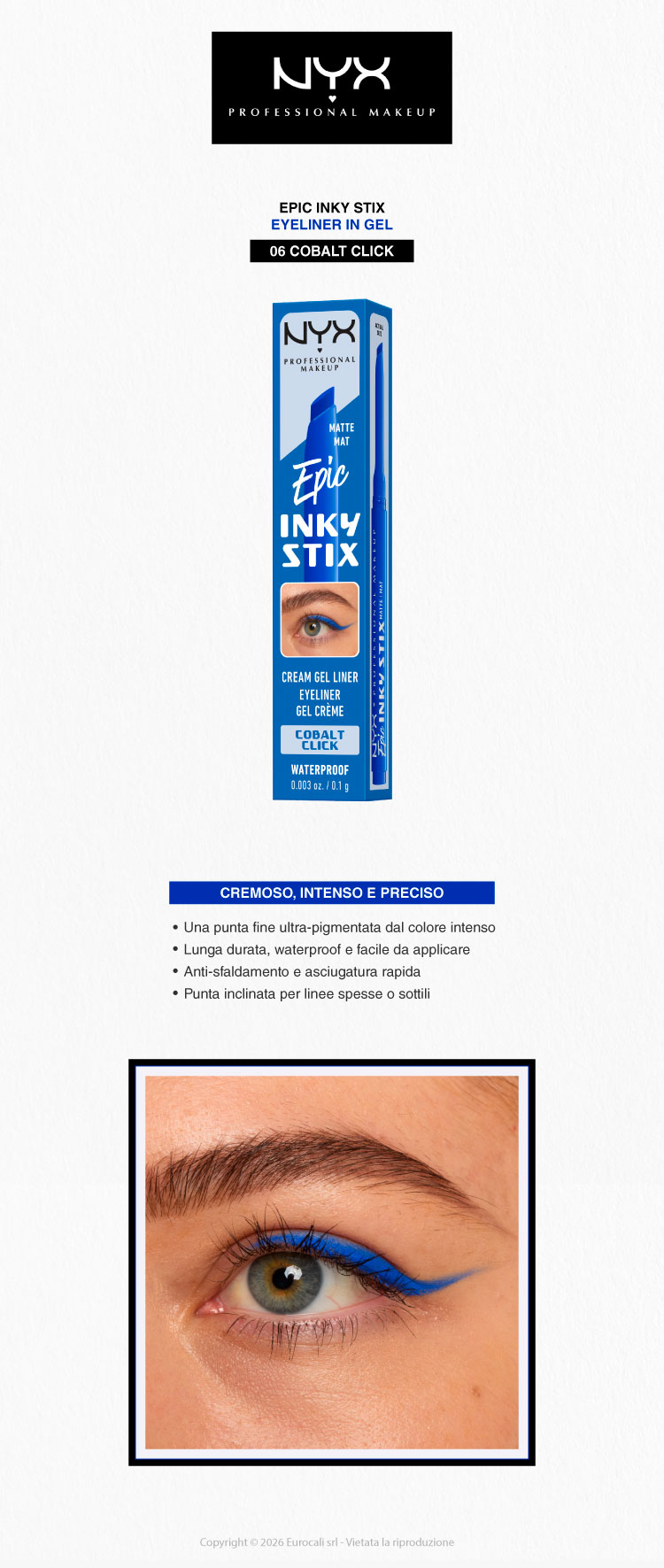 NYX Professional Makeup Epic Inky Stix Eyeliner 06 Cobalt Click