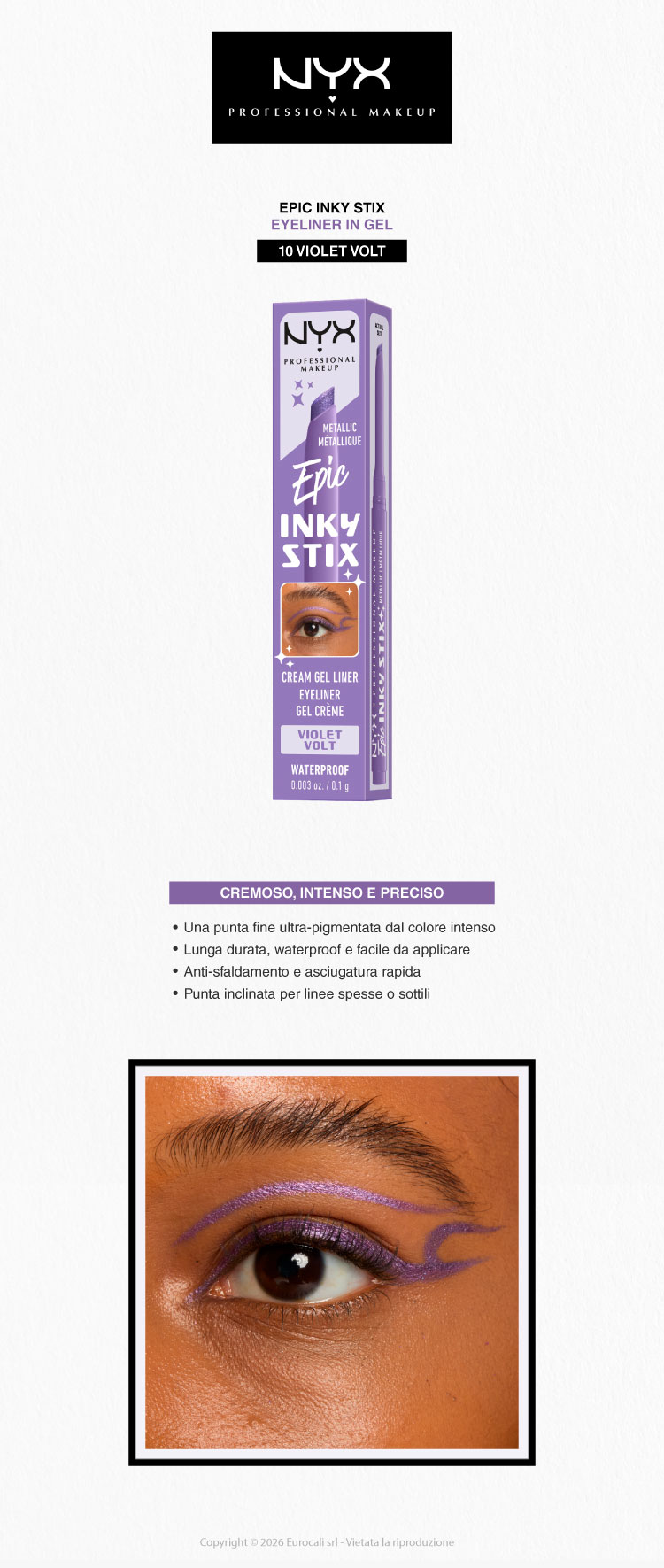 NYX Professional Makeup Epic Inky Stix Eyeliner 10 Violet Volt