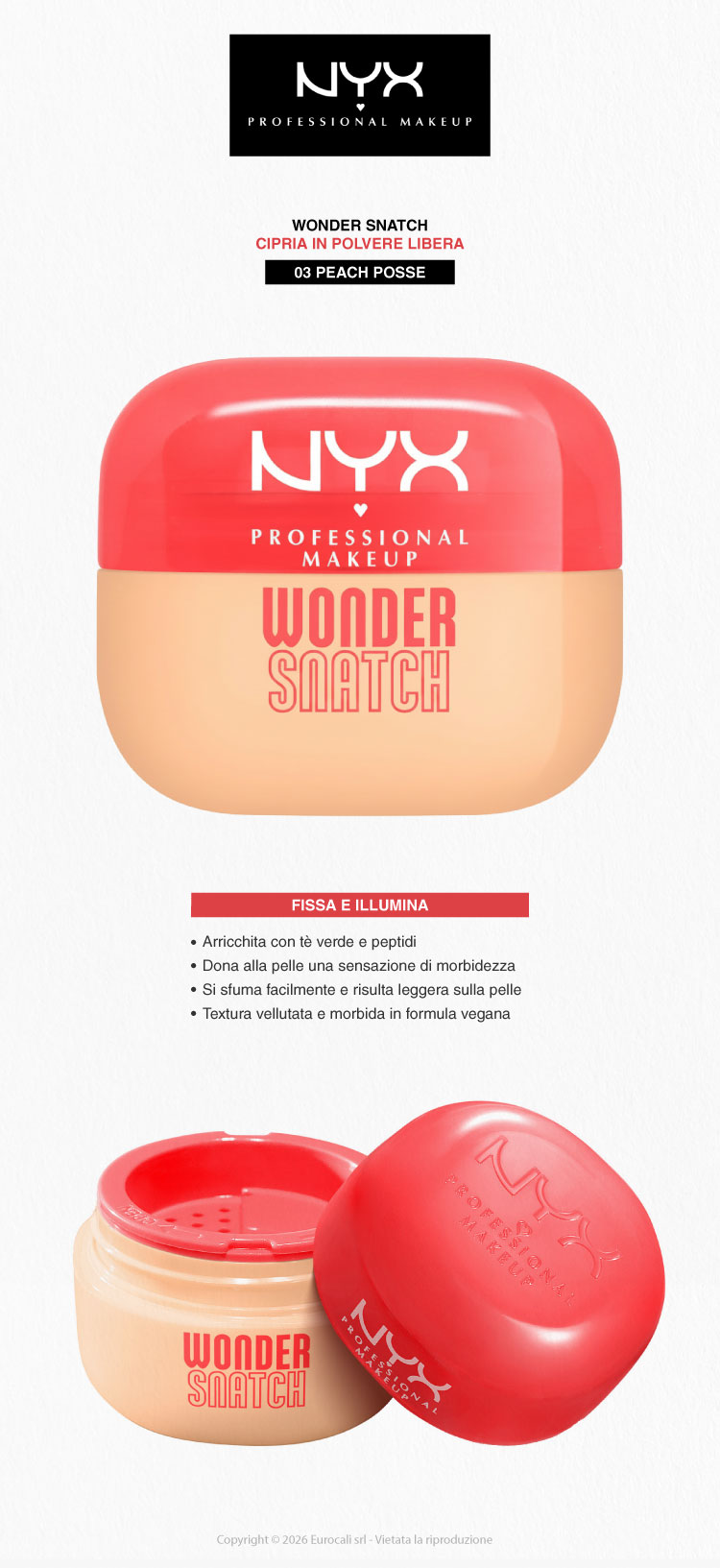 NYX Professional Makeup High Definition Finishing Powder Cipria