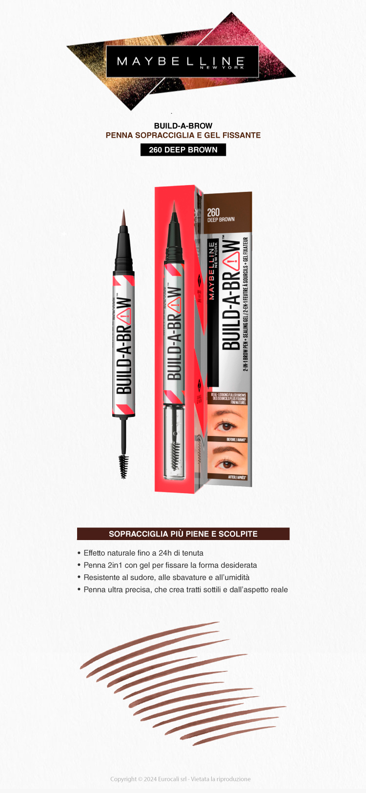 Maybelline New York Build-A-Brow 260 Deep Brown