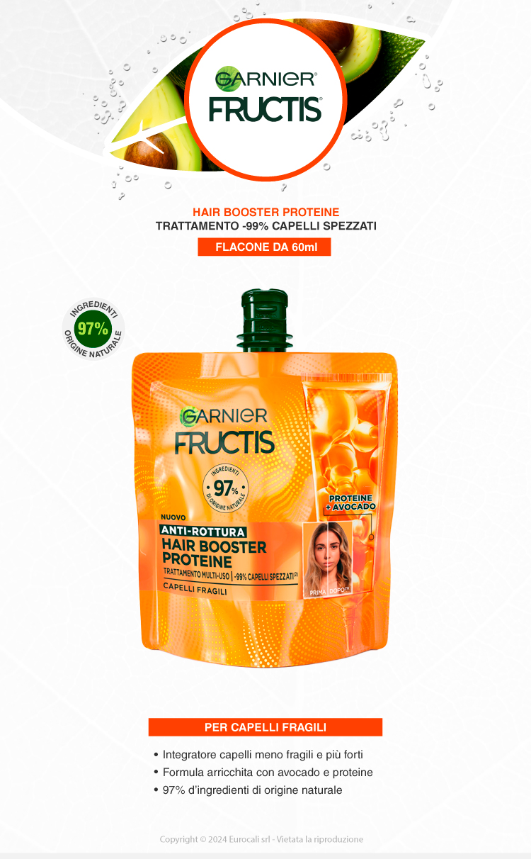 Garnier Fructis Hair Booster Anti-Rottura Trattamento Capelli 60ml