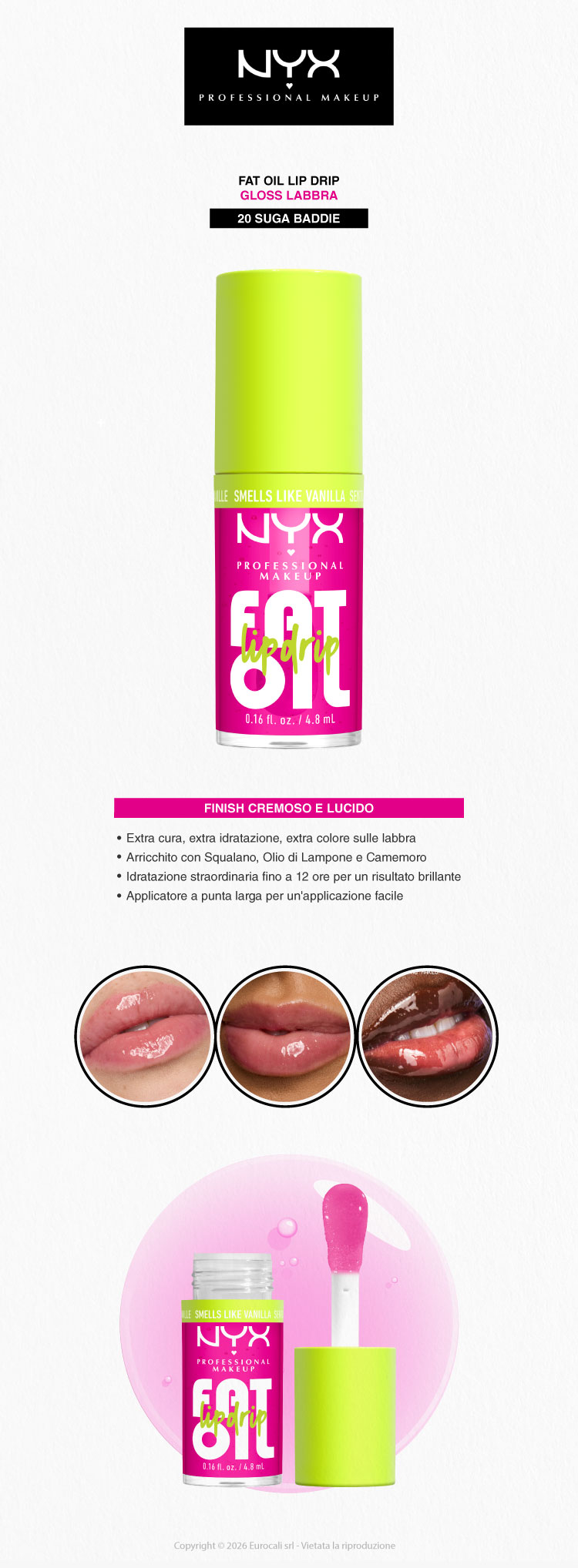 NYX Professional Makeup Fat Oil Lip Drip Gloss Labbra
