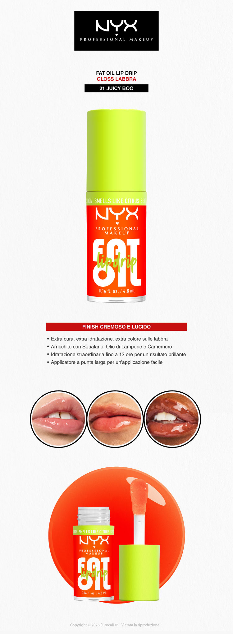 NYX Professional Makeup Fat Oil Lip Drip Gloss Labbra