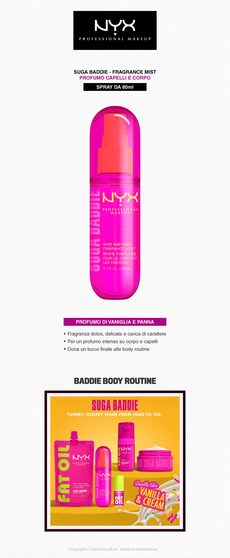 NYX Professional Makeup Spray Capelli e Corpo