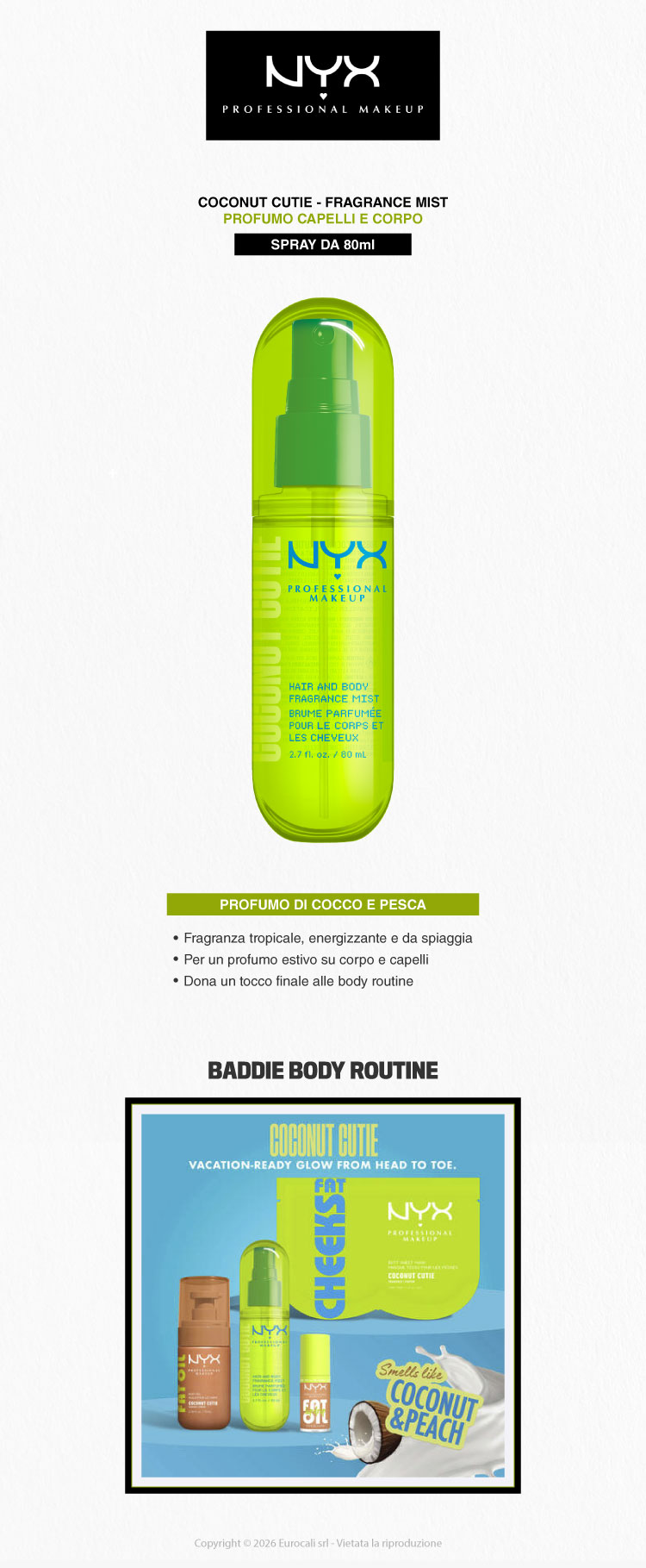 NYX Professional Makeup Spray Capelli e Corpo