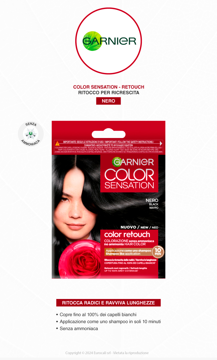 Garnier Color Sensation Color Retouch Tinta Capelli Nero