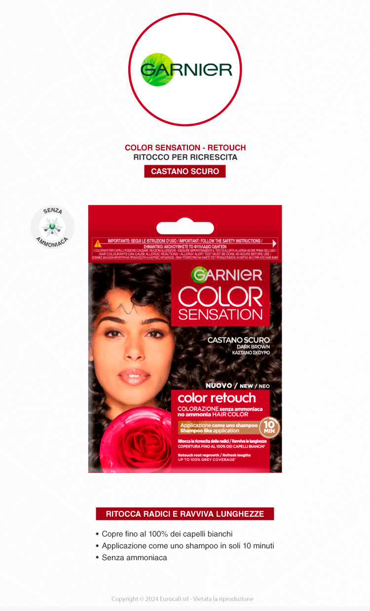 Garnier Color Sensation Color Retouch Tinta Capelli Castano Scuro