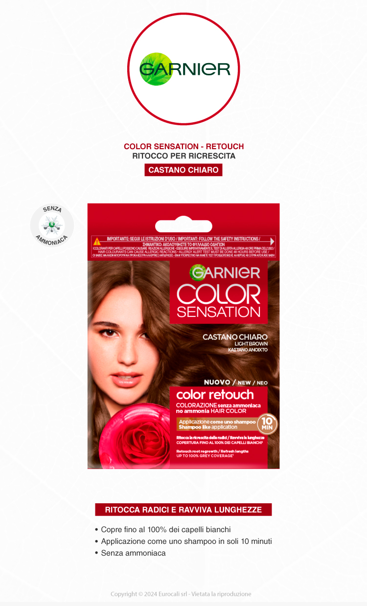 Garnier Color Sensation Color Retouch Tinta Capelli Castano Chiaro