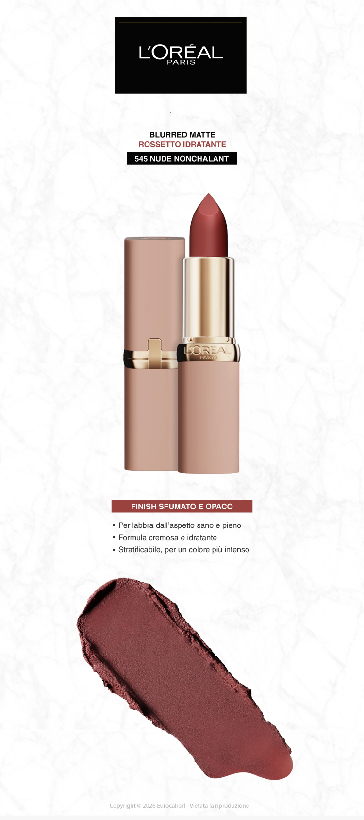 L'oreal Paris Color Riche Blurred Matte Rossetto