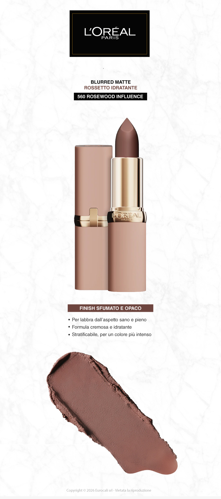 L'oreal Paris Color Riche Blurred Matte Rossetto