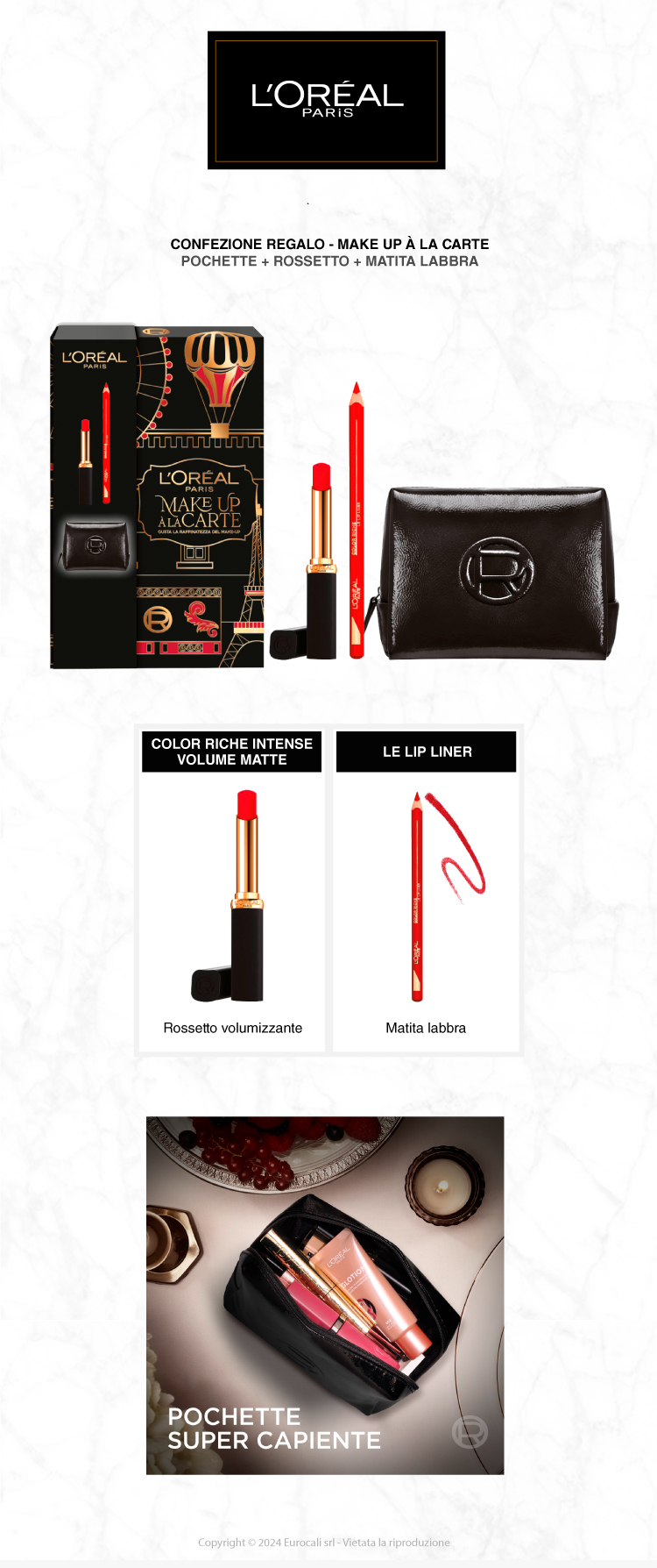 L'Oreal Paris Make Up à La Carte Confezione Regalo Rossetto Matita Labbra Pochette