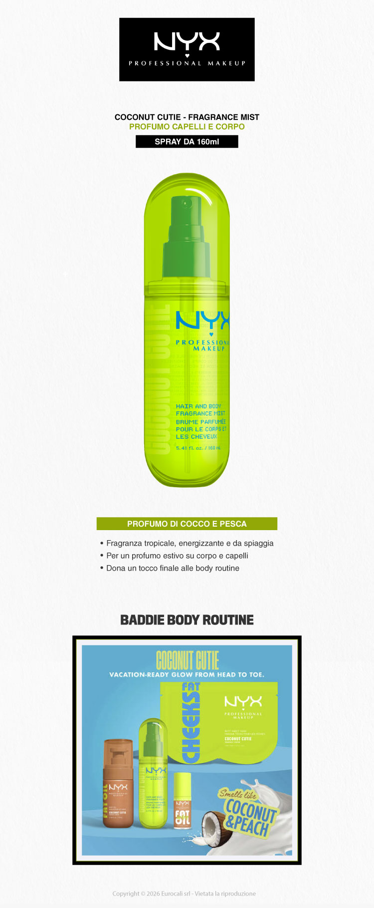 NYX Professional Makeup Spray Capelli e Corpo
