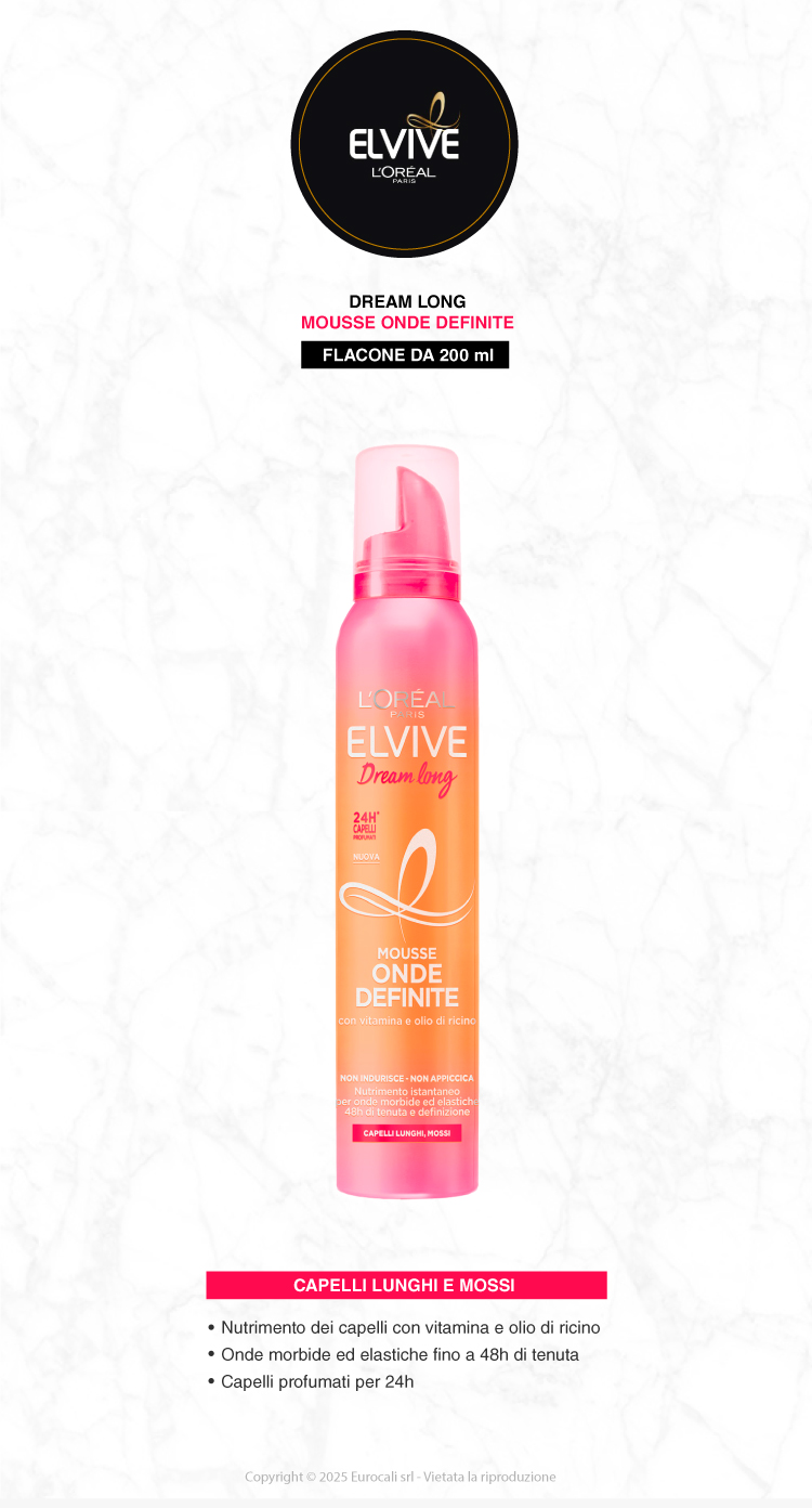 L'Oreal Elvive Dream Long Mousse Capelli Mossi