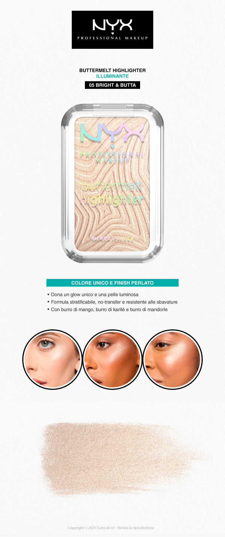 NYX professional cosmetics buttermelt highlighter