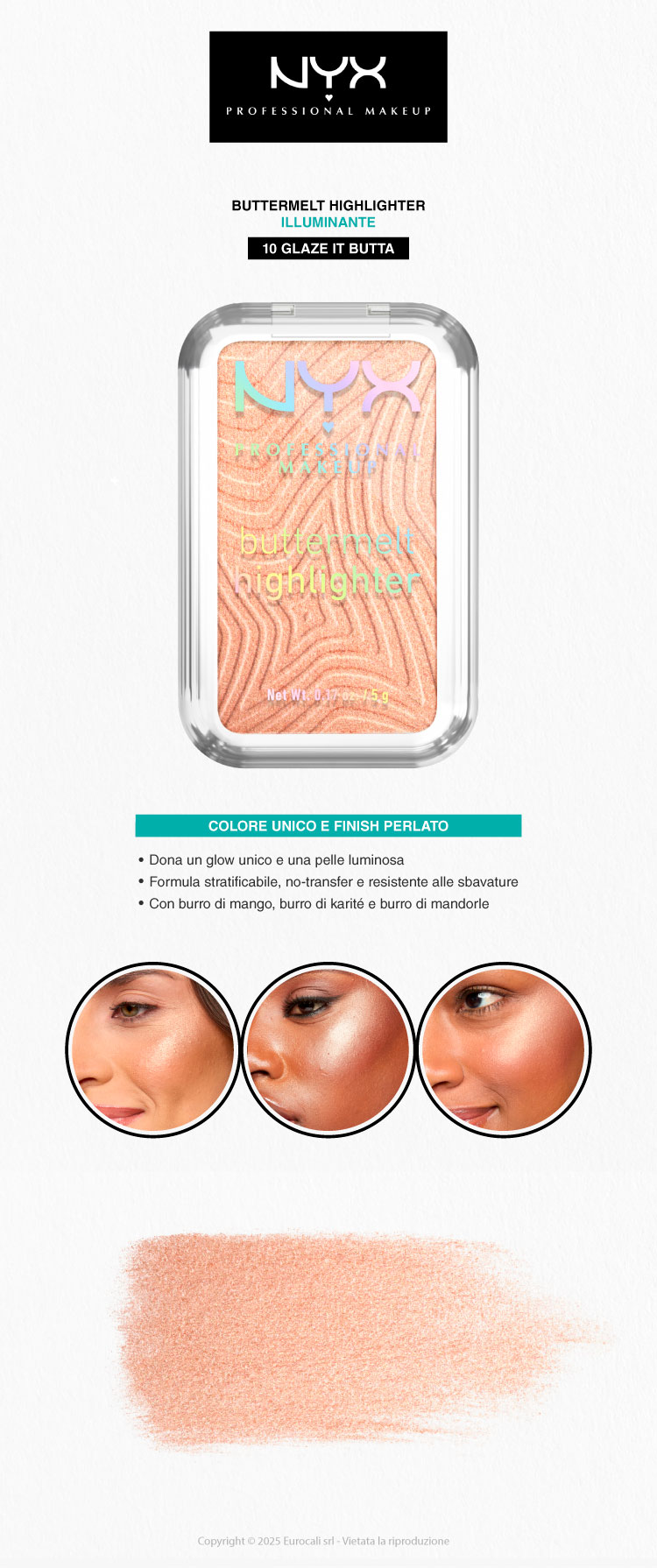 NYX professional cosmetics buttermelt highlighter