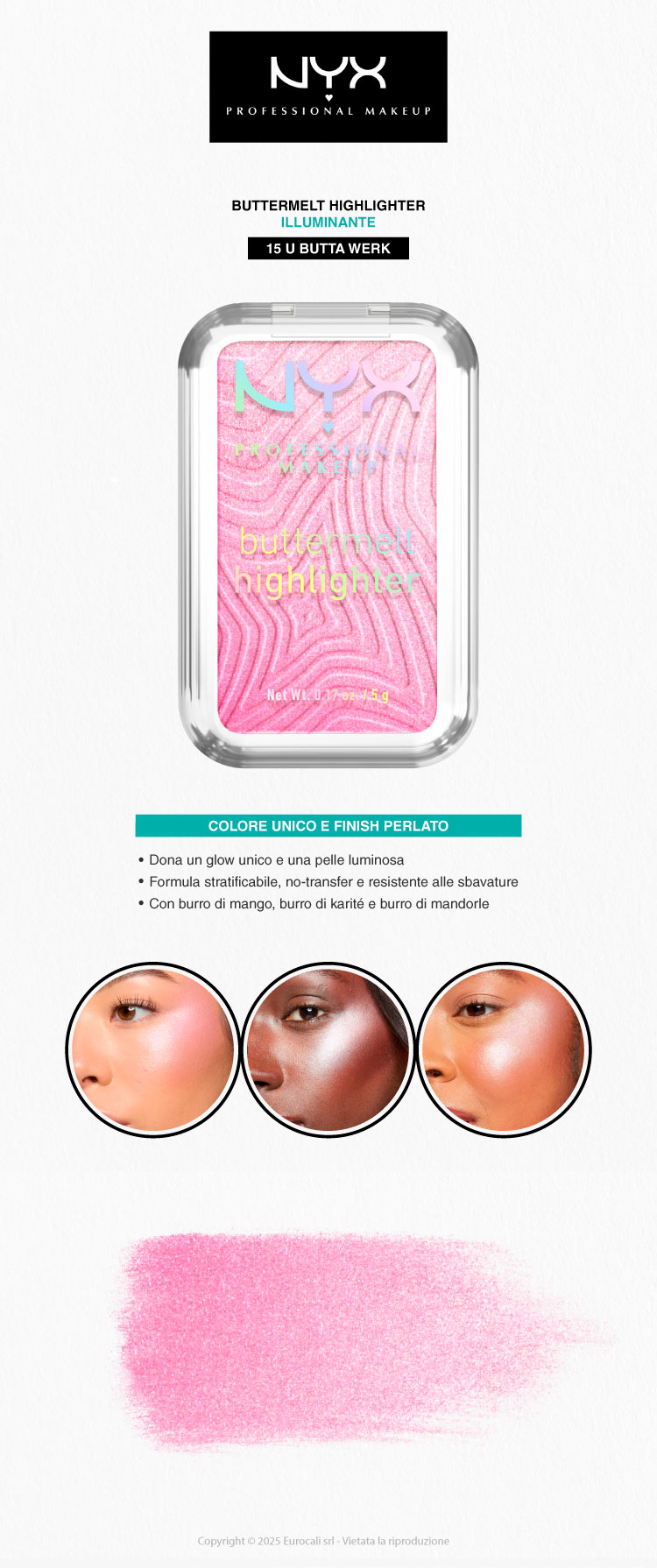 NYX professional cosmetics buttermelt highlighter