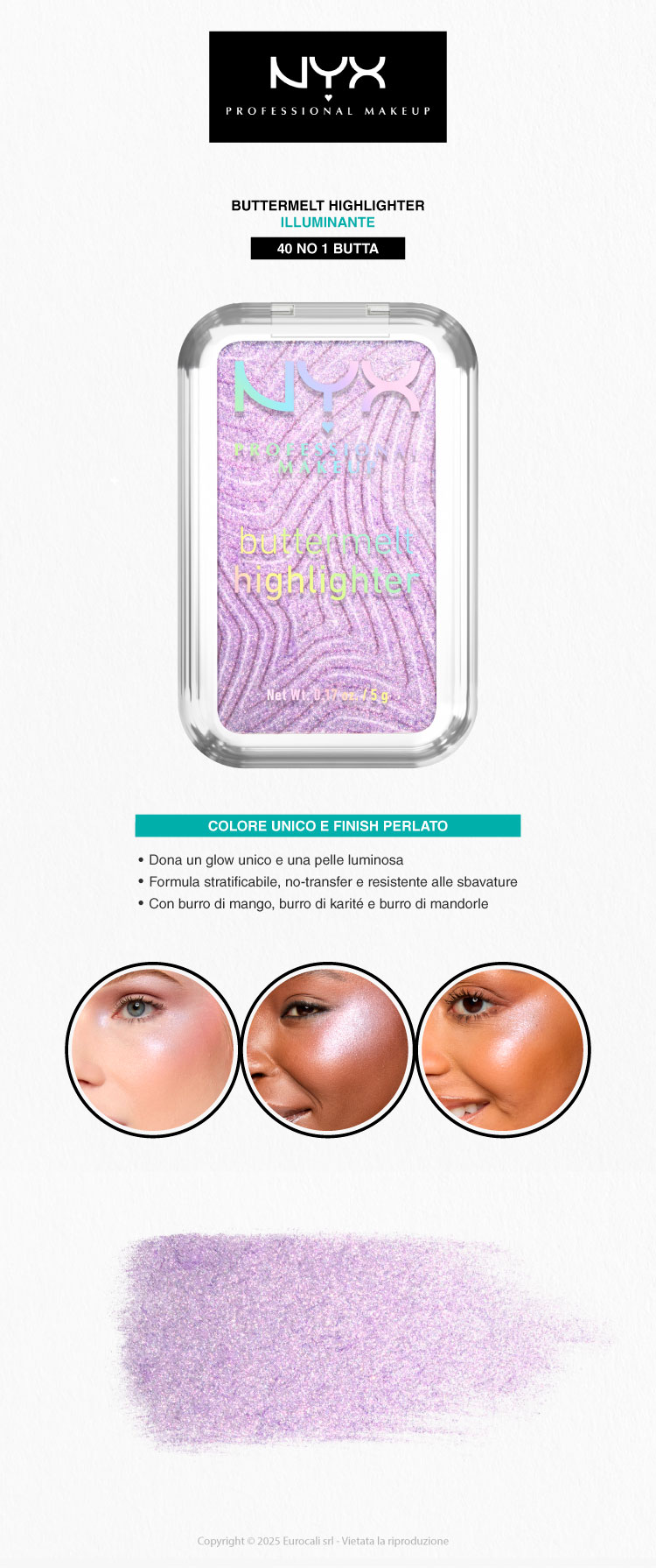 NYX professional cosmetics buttermelt highlighter