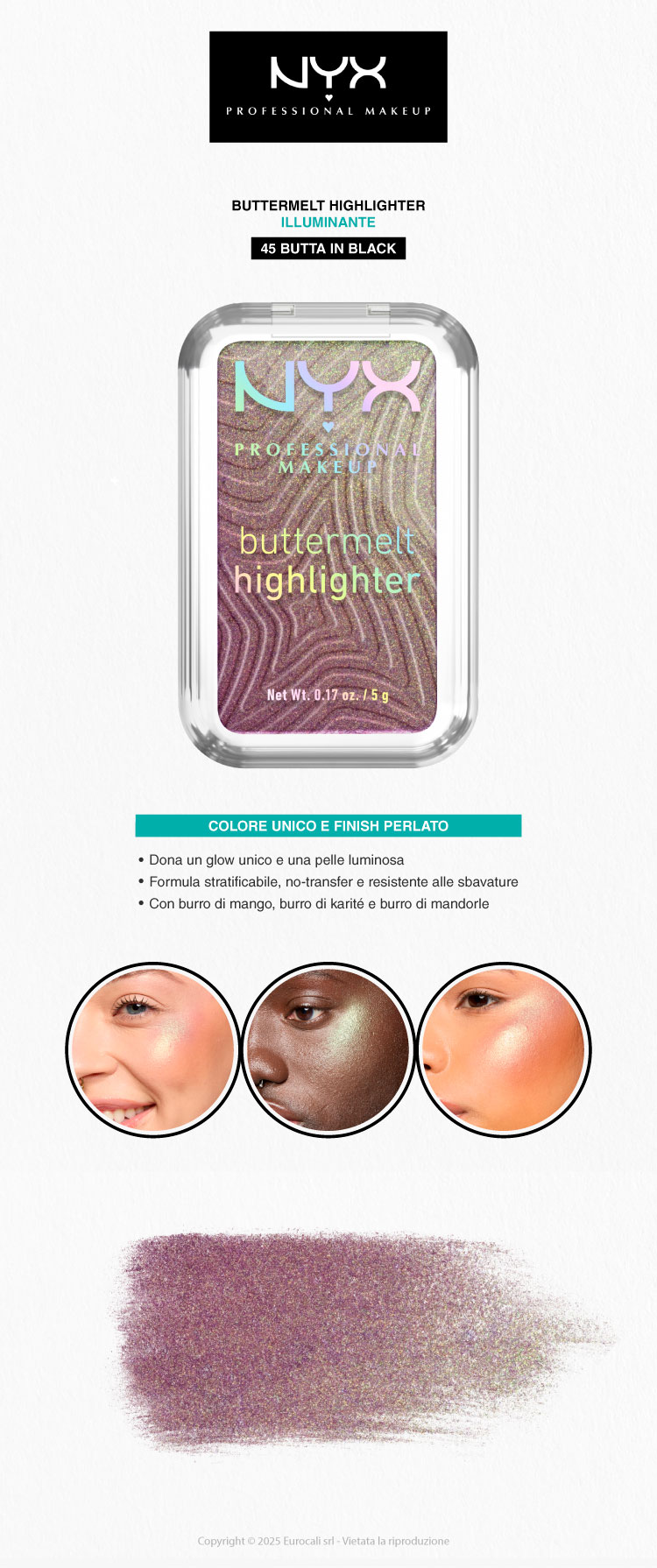 NYX professional cosmetics buttermelt highlighter
