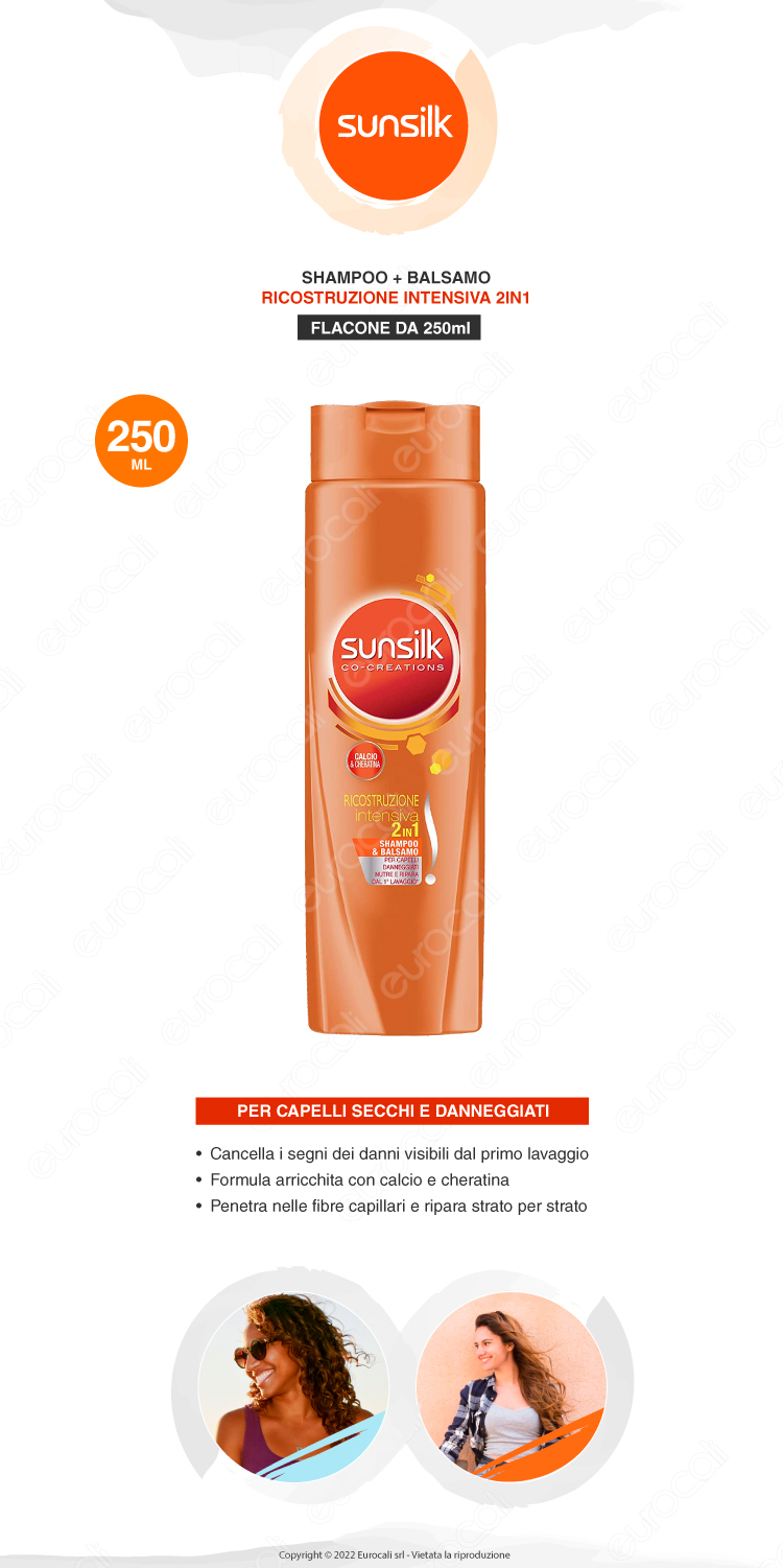 Sunsilk shampoo & balsamo ricostruzione intensiva 250ml