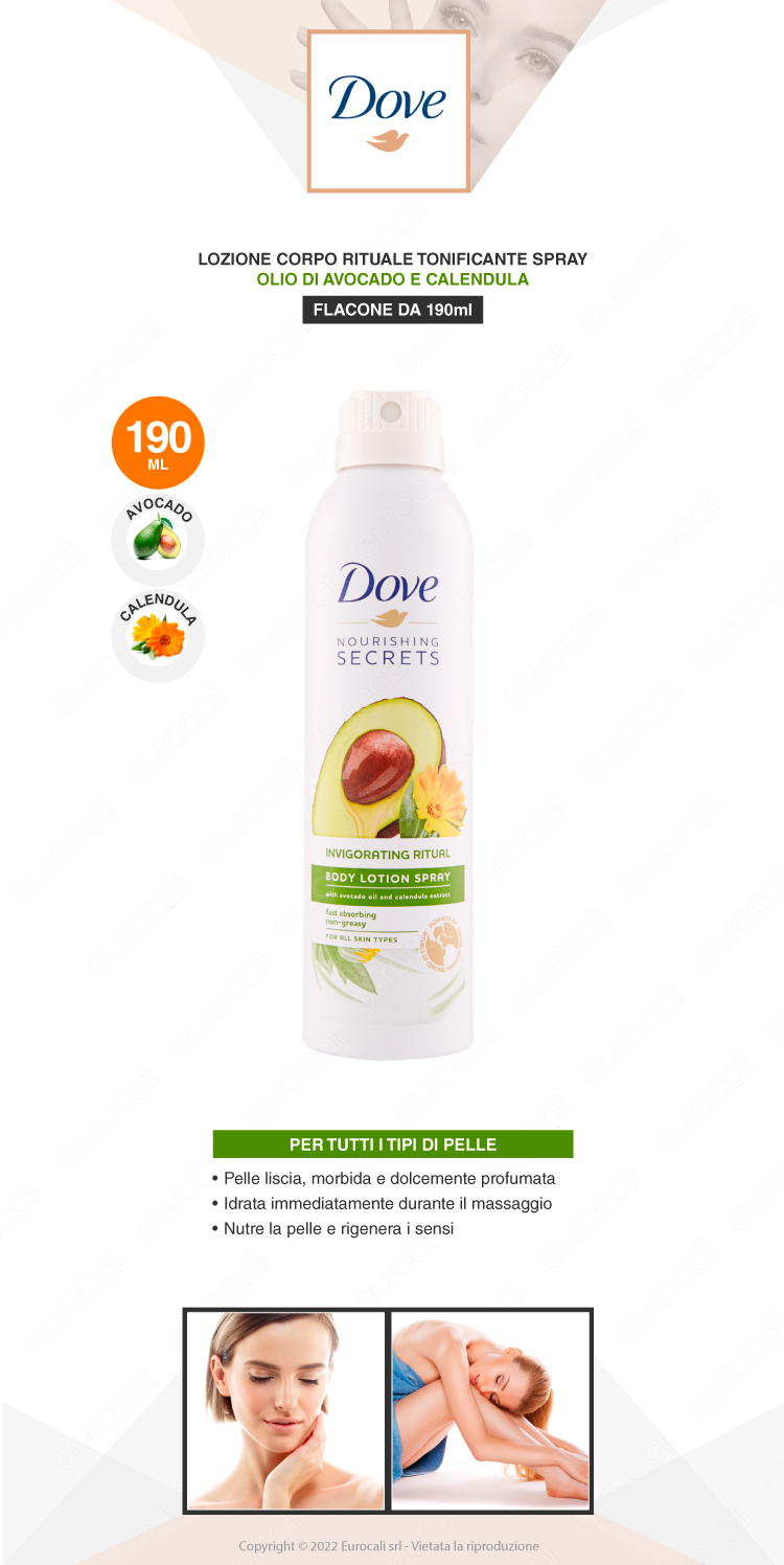 dove crema corpo nourishing secrets invigorating body lotion avocado calendula 250ml