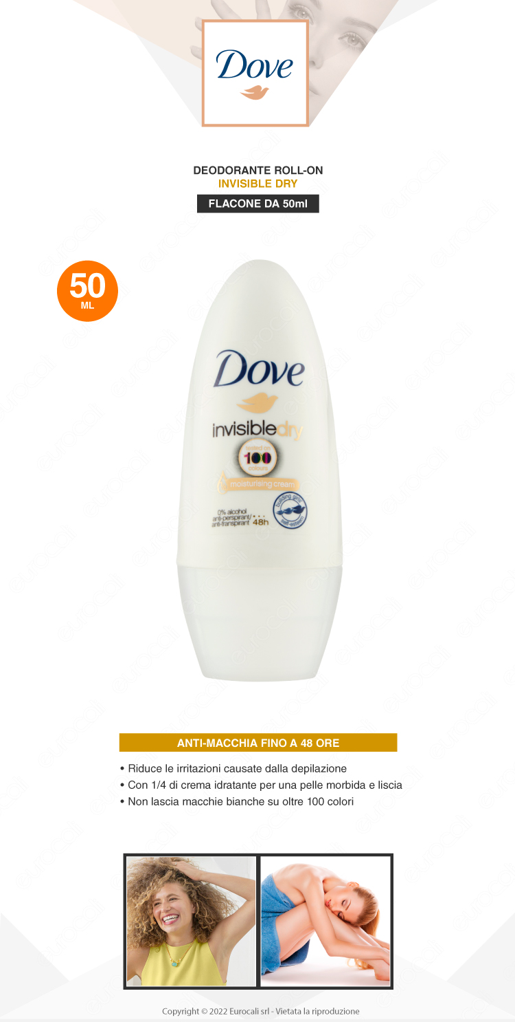 dove dedorante roll-on invisible dry 48h 50ml
