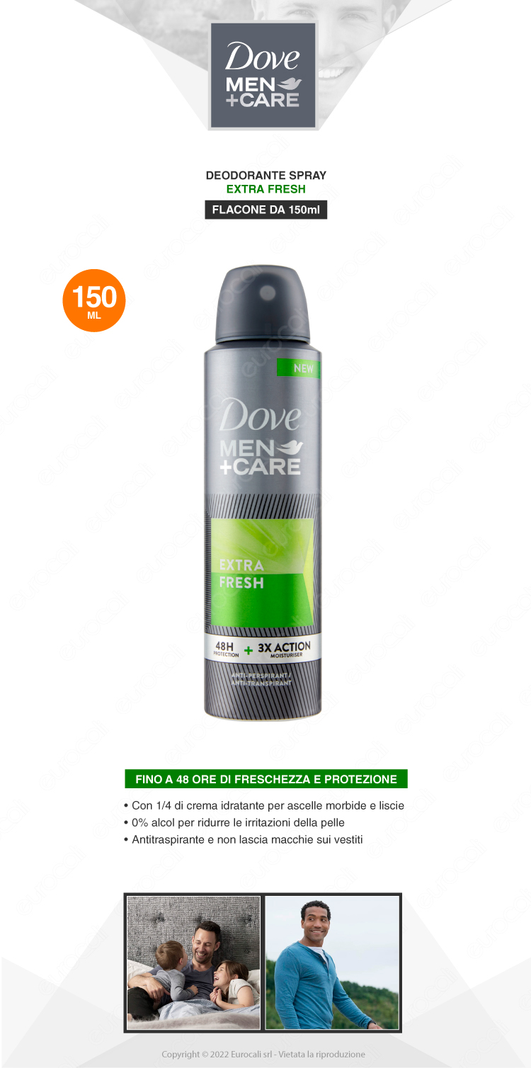 dove men+care dedorante spray extra fresh 48h 150ml