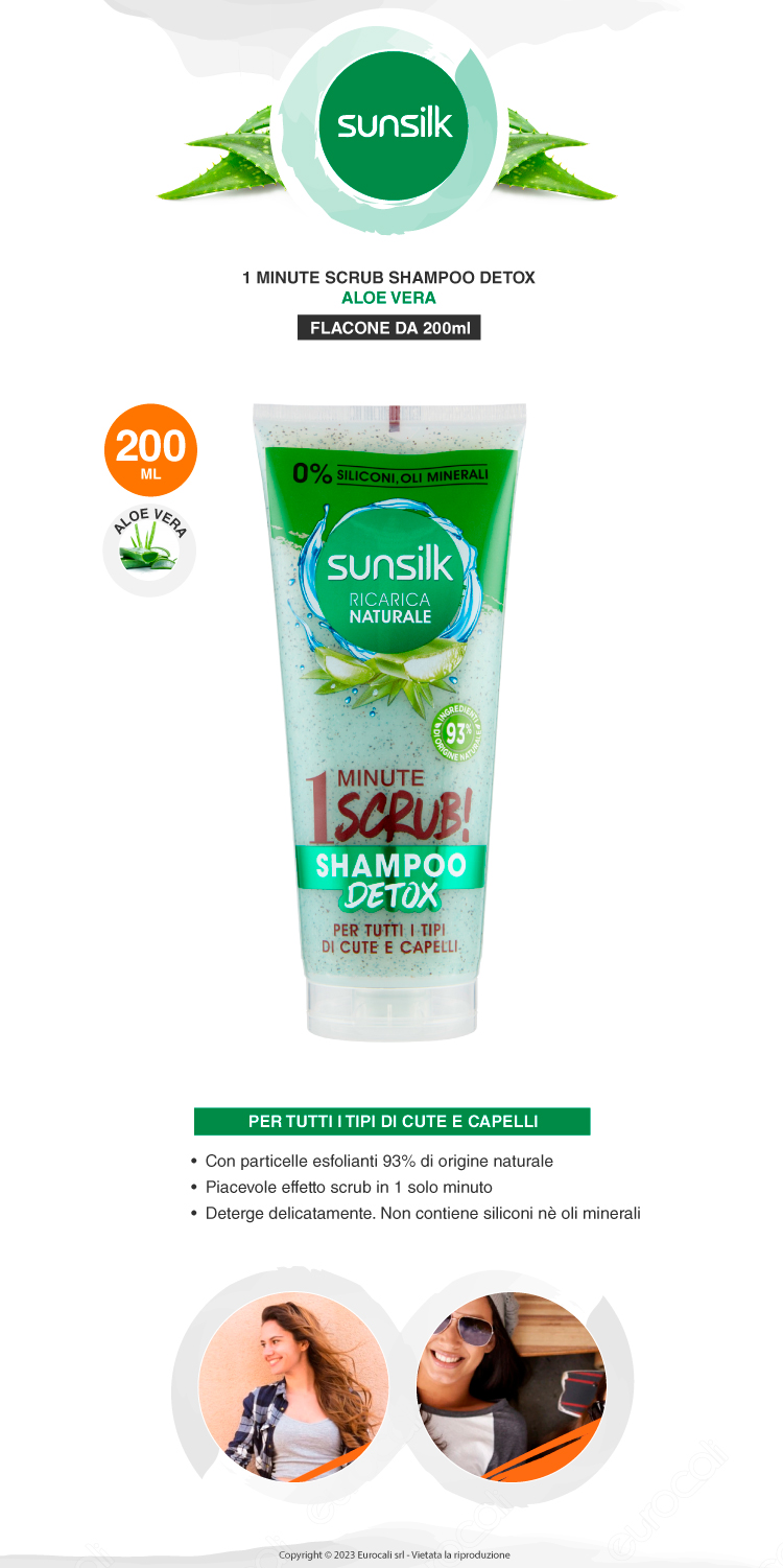Sunsilk shampoo 1 minute scrub detox aloe vera