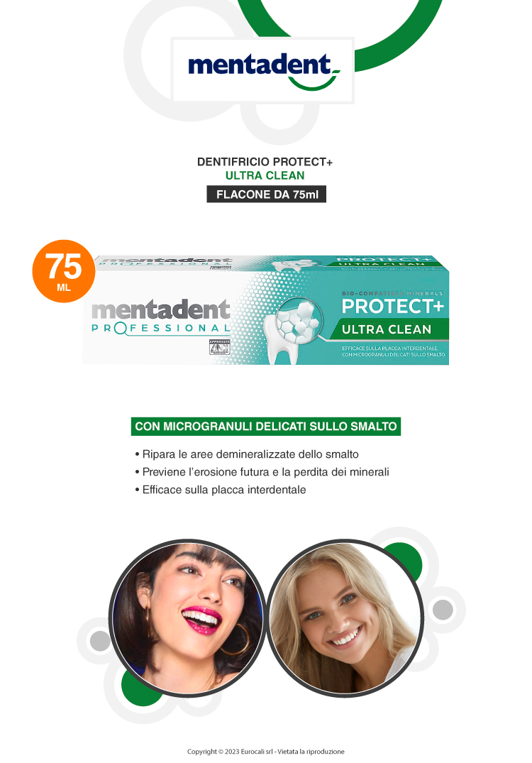 mentadent professional protect ultra clean dentifricio