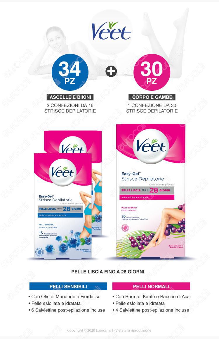 Veet strisce depilatorie pelli sensibili