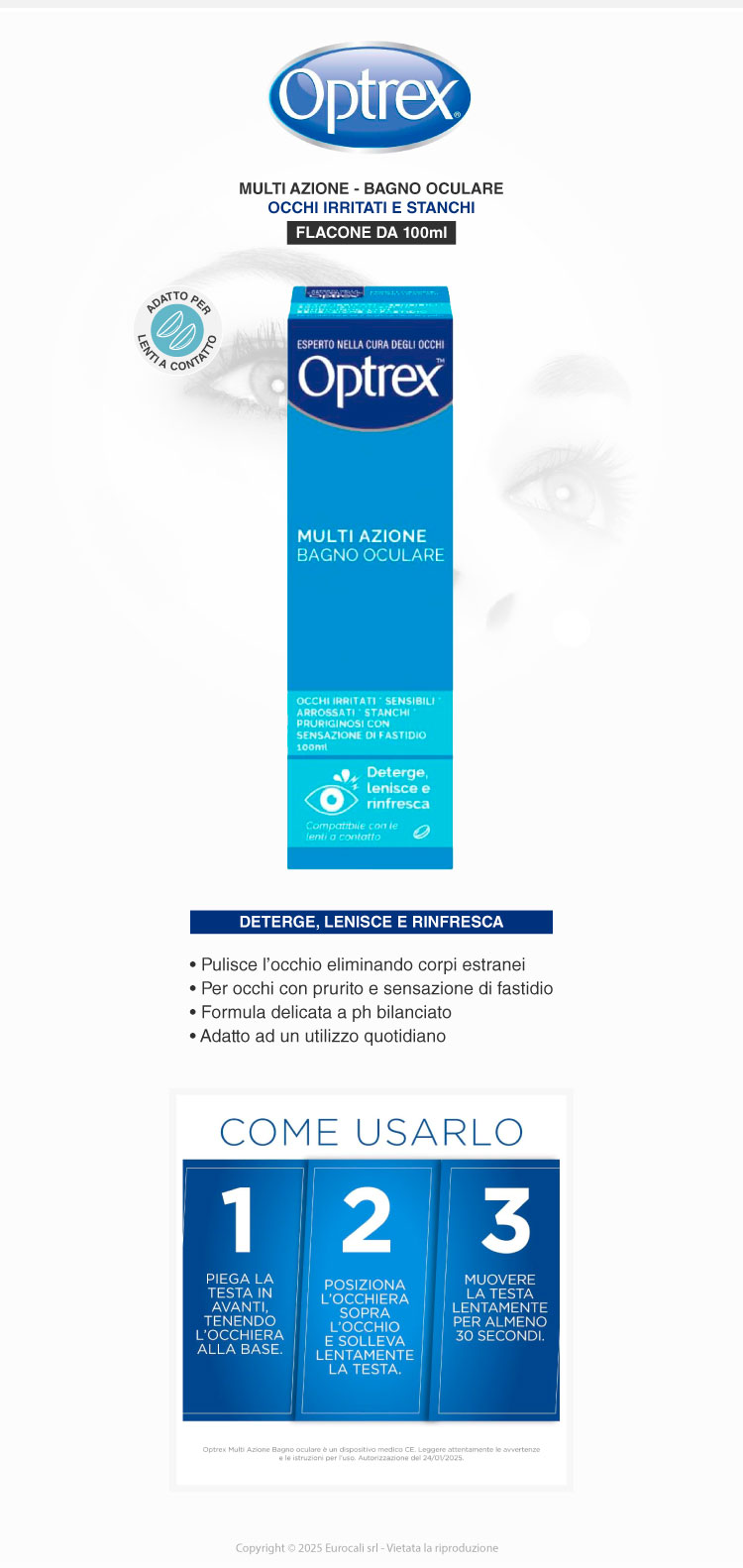 Optrex Bagno Oculare Multi-Azione 100ml