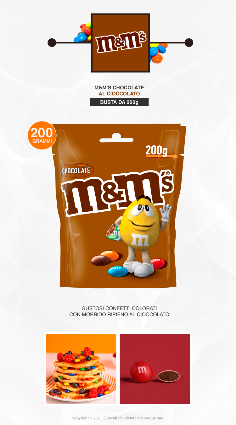 M&M's Choco Confetti con Morbido Cioccolato - Busta da 200g