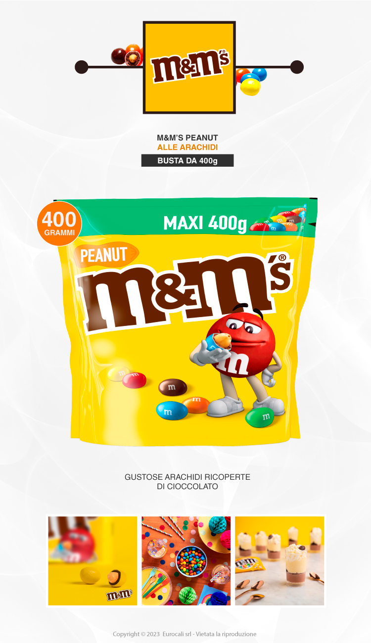 M&M's Peanut Confetti con Arachidi Ricoperte di Cioccolato - Busta da 300g
