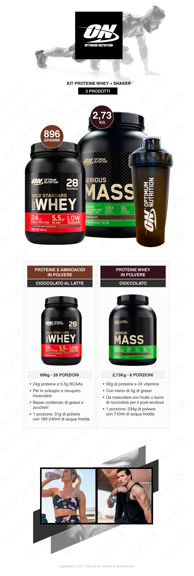 Proteine e aminoacidi in polvere sviluppo muscolare