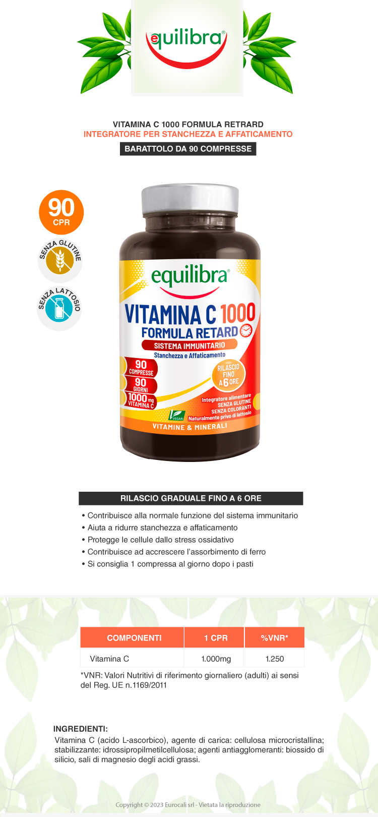 equilibra Vitamina C 90 compresse
