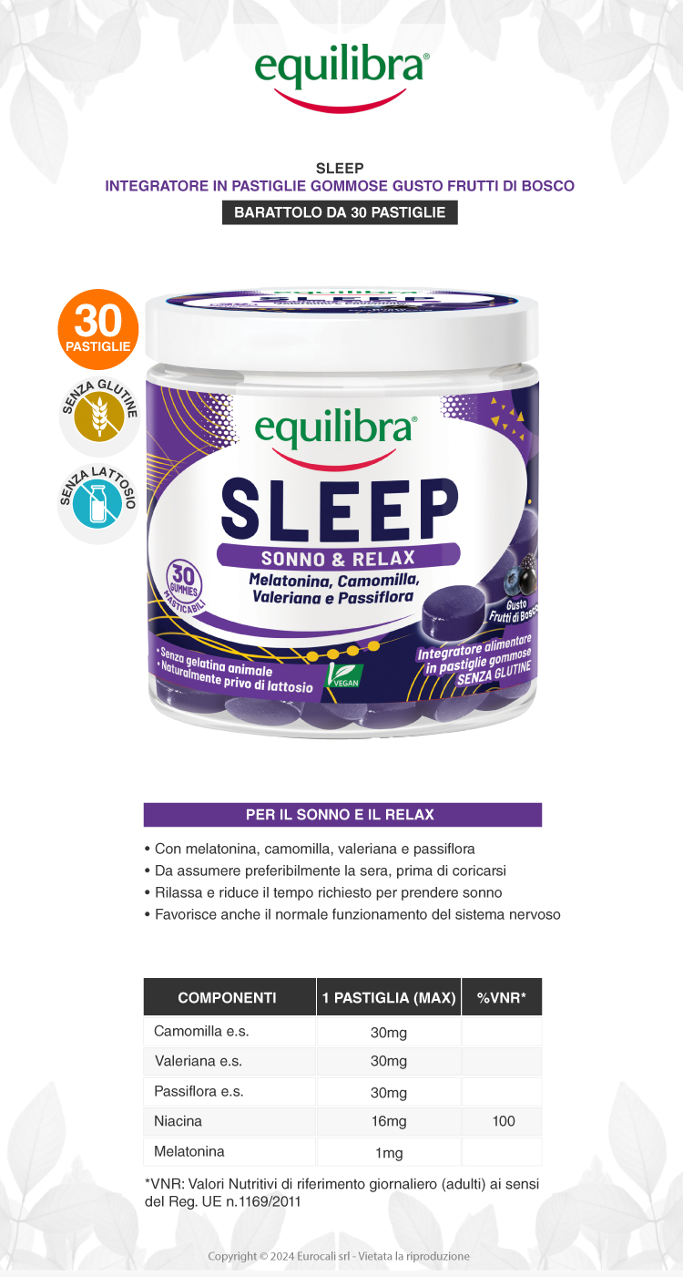 equilibra sleep integratore sonno relax