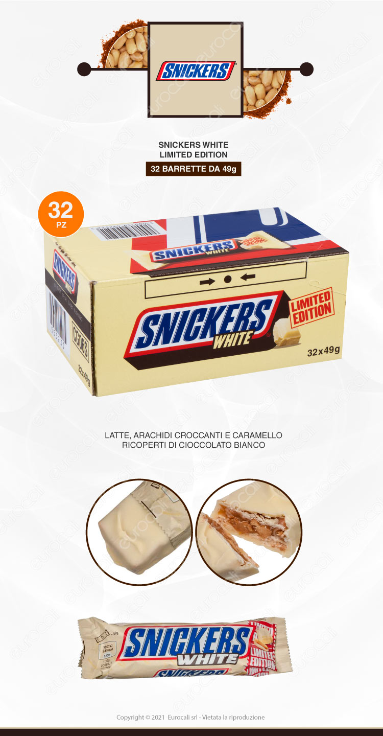 Snickers Snack con Arachidi Croccanti e Caramello Ricoperto di Cioccolato