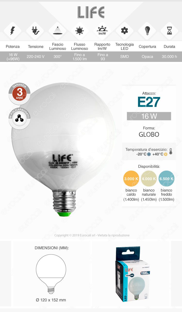 Life Lampadina LED E27