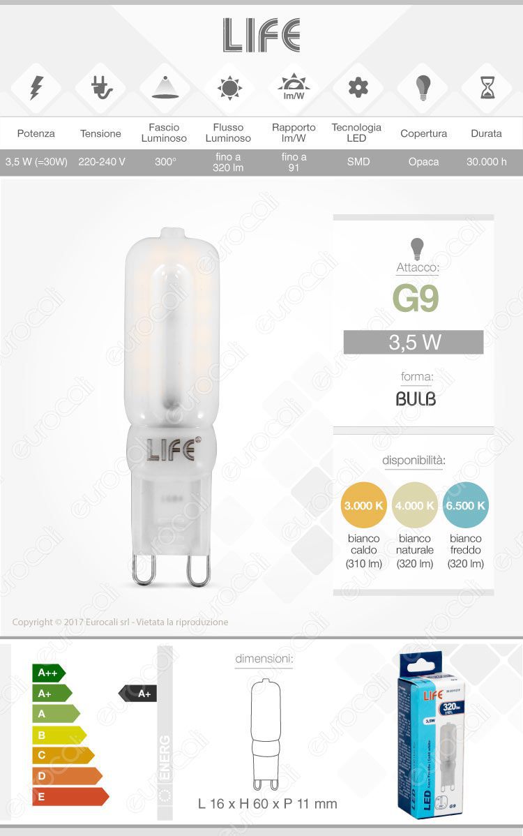 lampada led g9 life