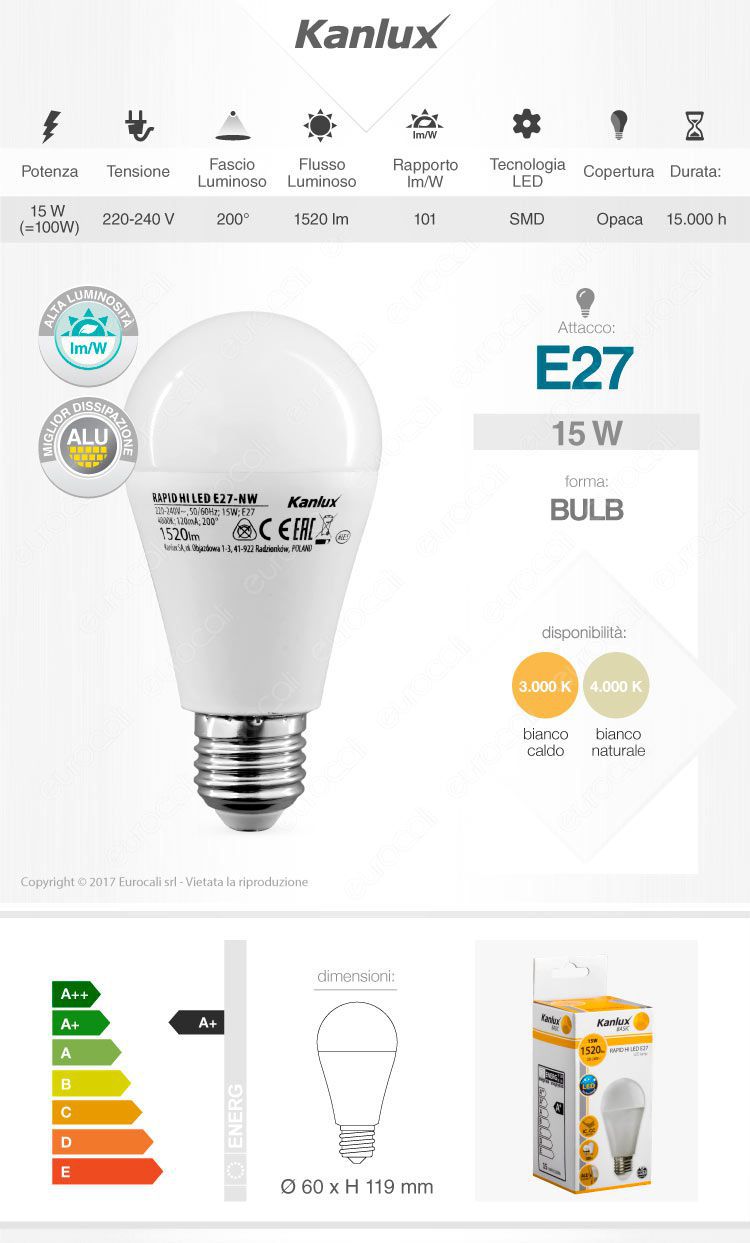 Lampadina LED Kanlux E27