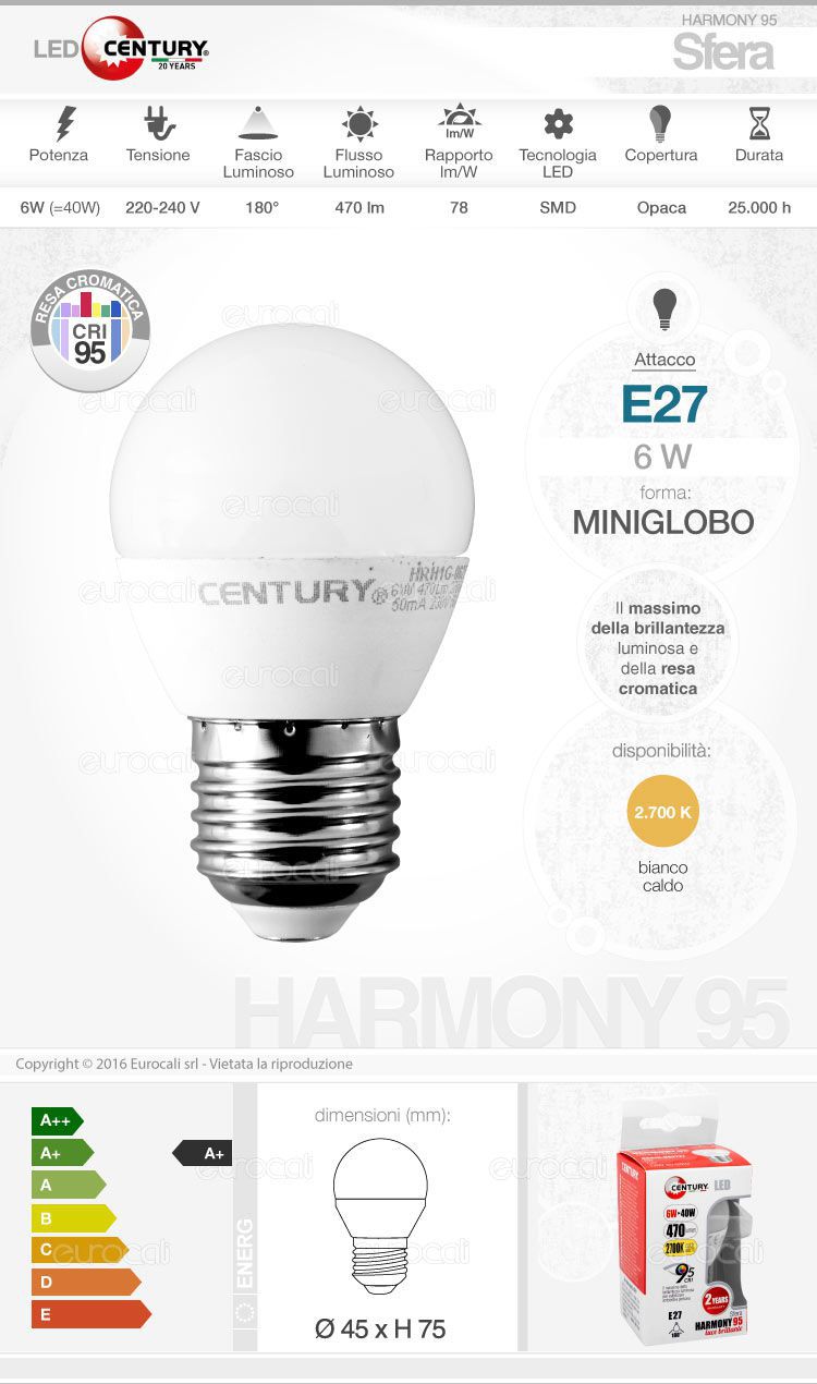 Century Lampadina LED E27