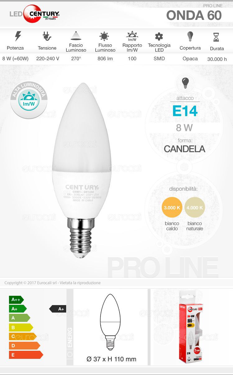 Century Lampadina LED E14