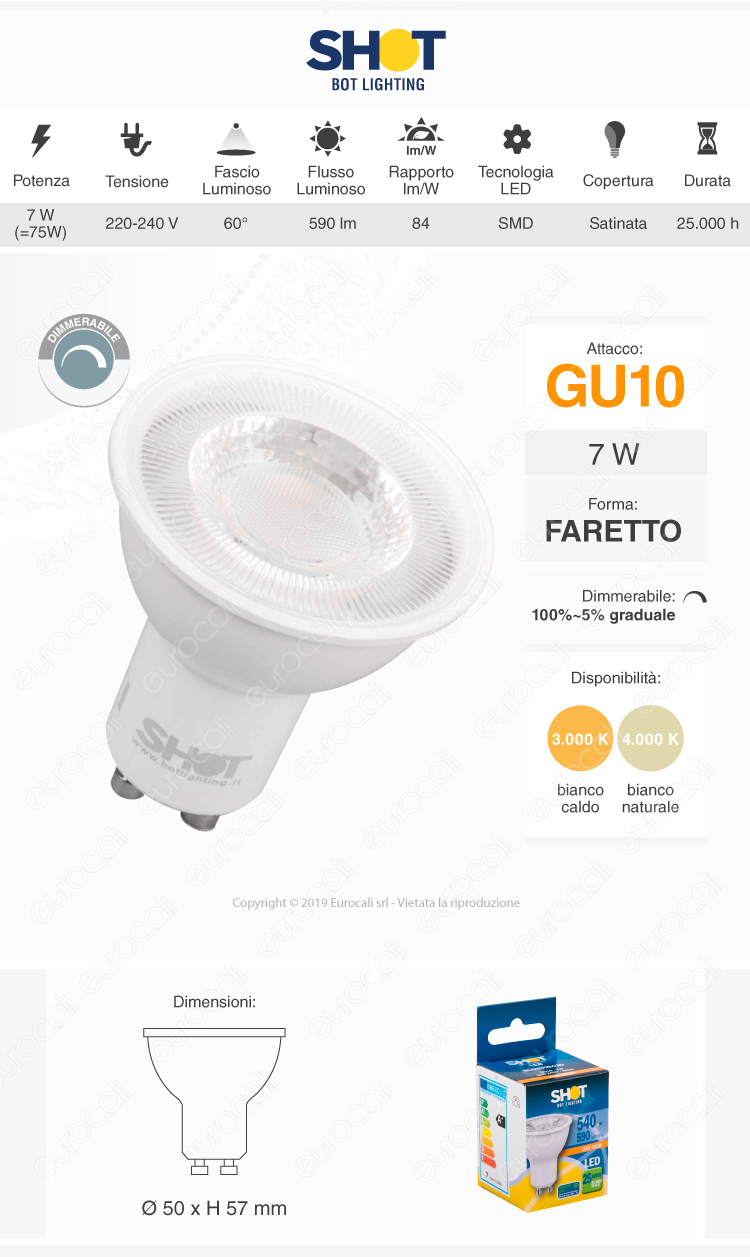 Bot Lighting Lampadina LED GU10