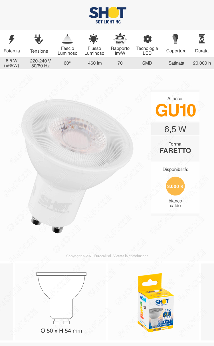 Bot Lighting Lampadina LED GU10